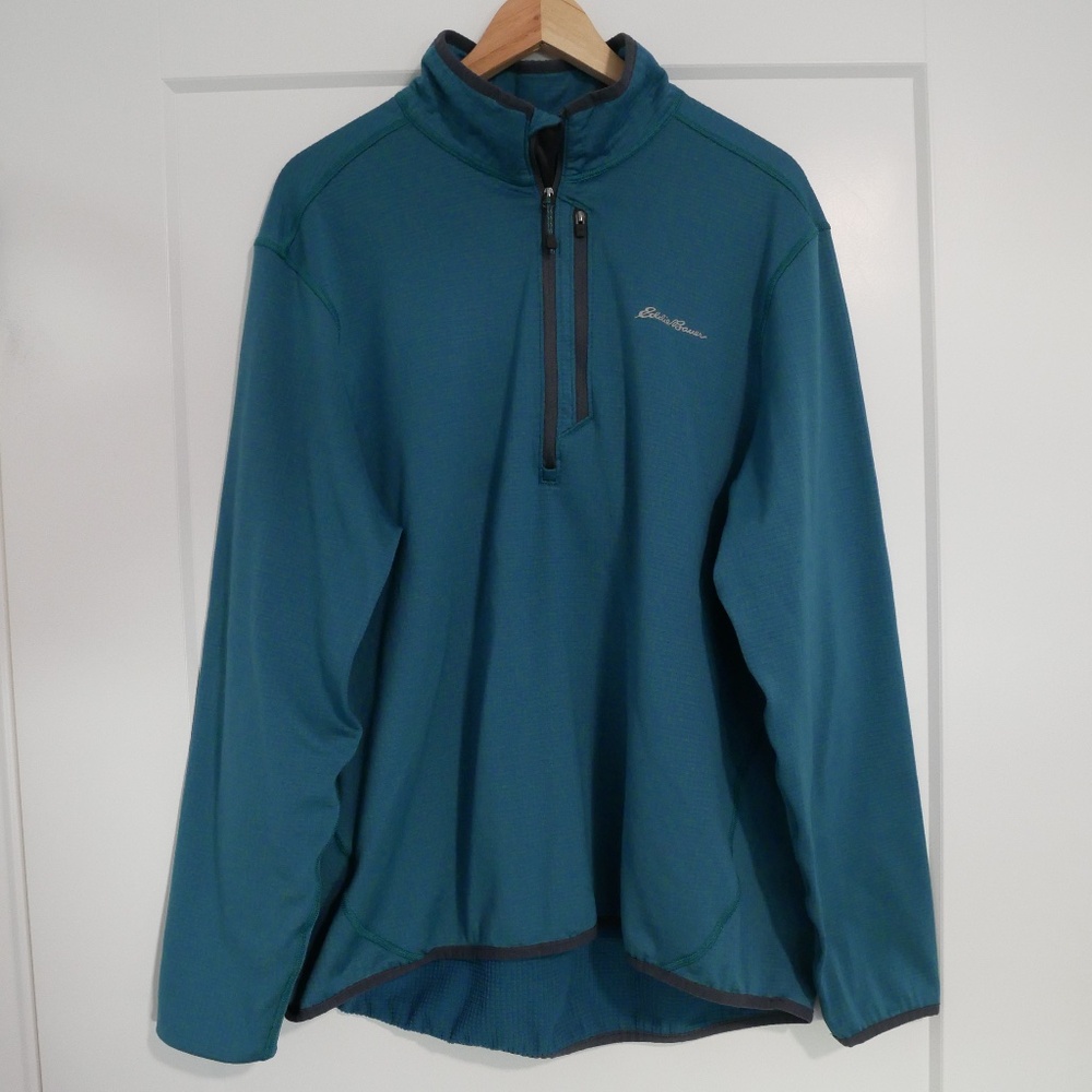 Eddie Bauer Mens Quarter-Zip/Light-Weight Thermal Pullover~